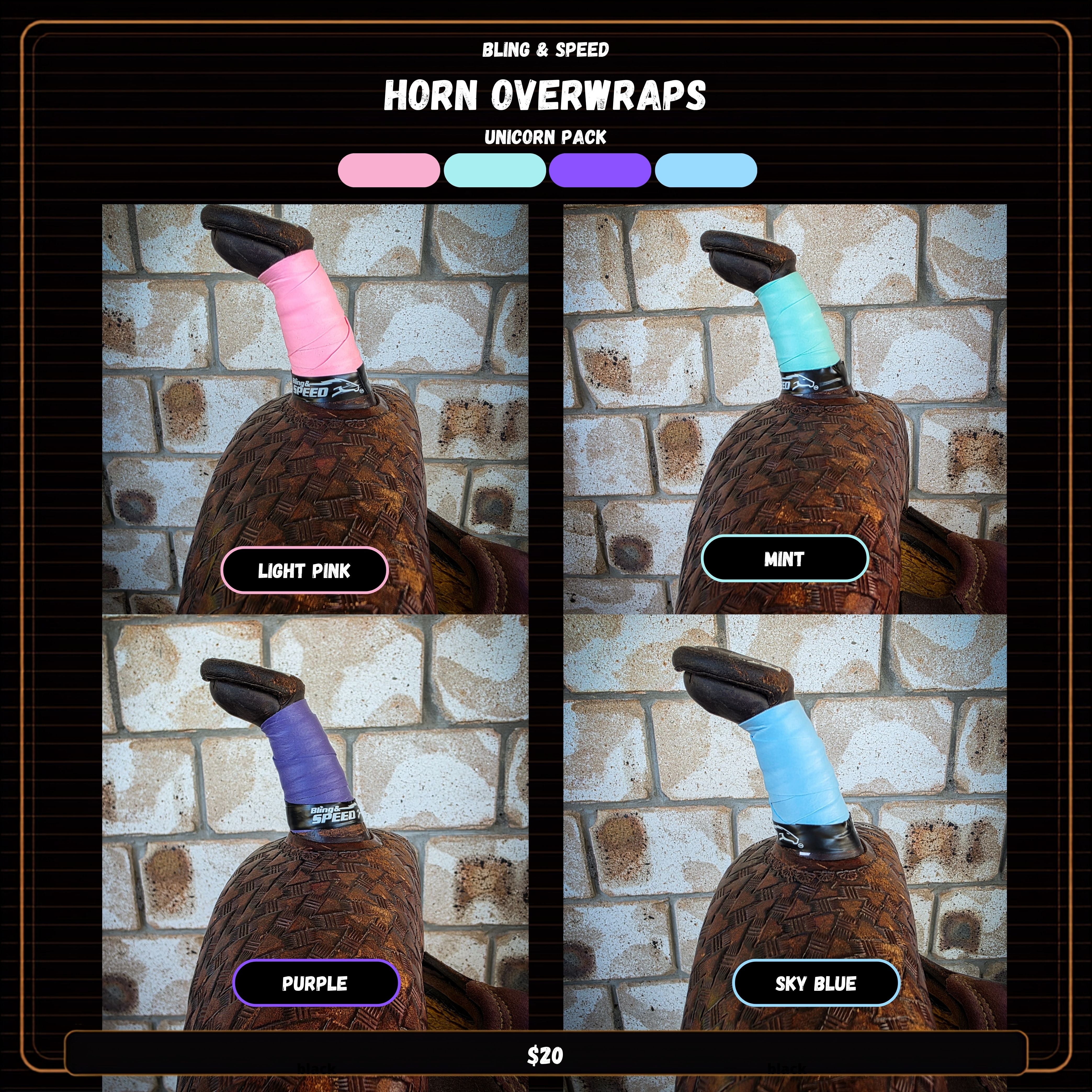 Horn Wrap 4-Pack - 16 Different Pack Options!