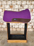 Load image into Gallery viewer, Full Wither Relief Merino Wool Felt Saddle Pad - Purple