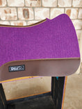 Load image into Gallery viewer, Full Wither Relief Merino Wool Felt Saddle Pad - Purple