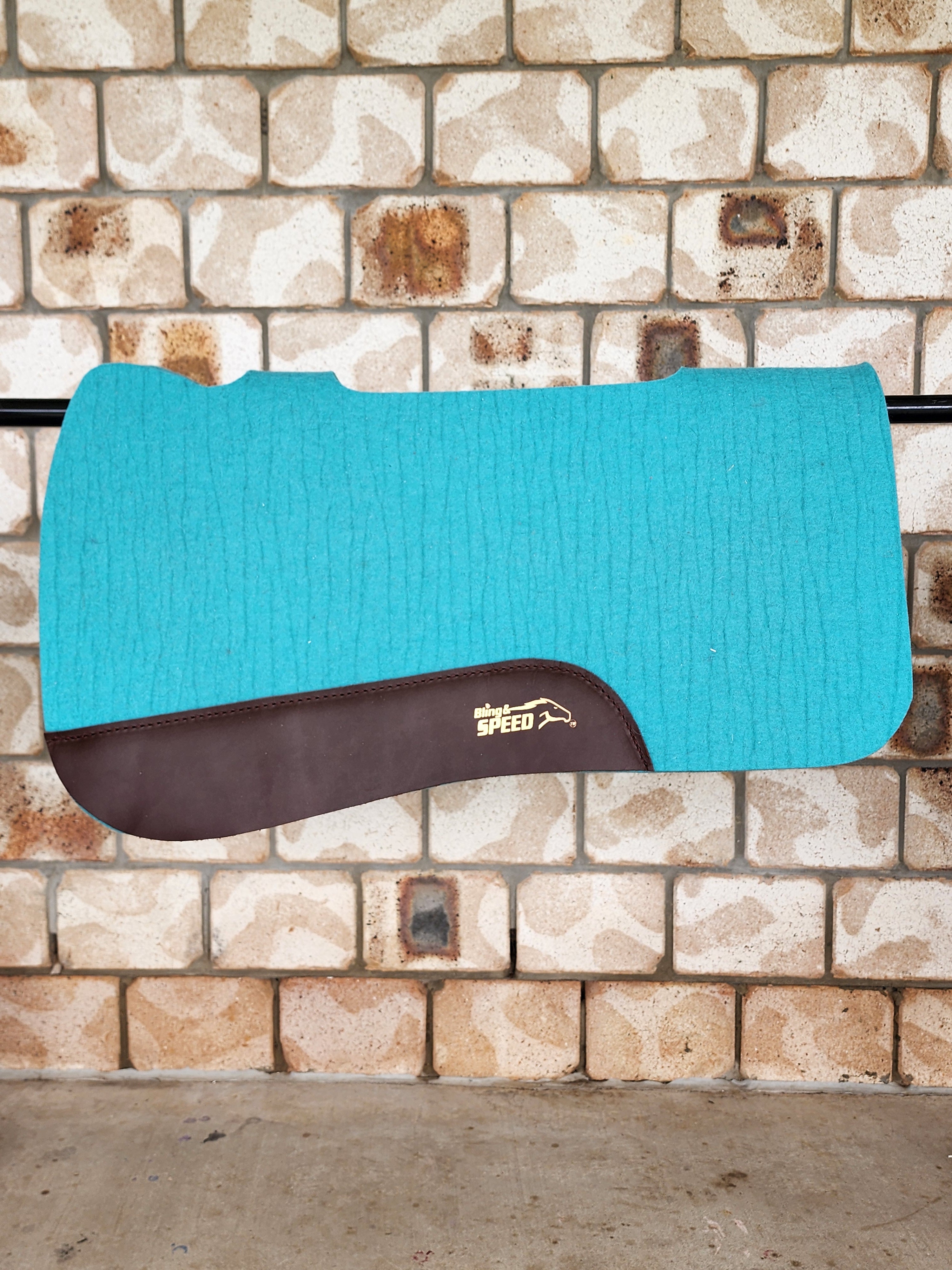 Full Wither and Spine Relief Merino Wool Felt Saddle Pad - Turquoise