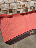 Load image into Gallery viewer, Full Wither and Spine Relief Merino Wool Felt Saddle Pad - Coral