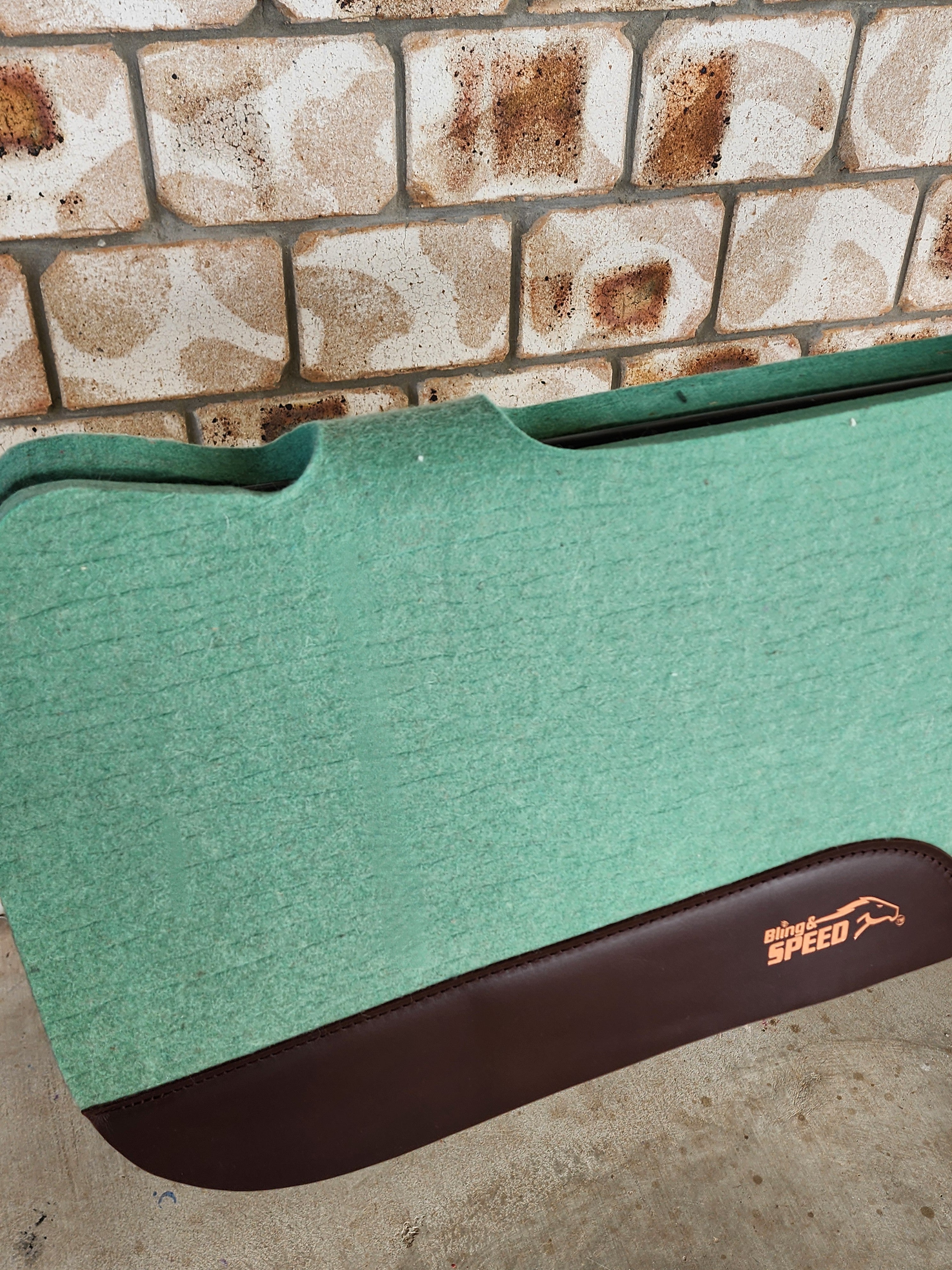 Full Wither and Spine Relief Merino Wool Felt Saddle Pad - Dusty Sage