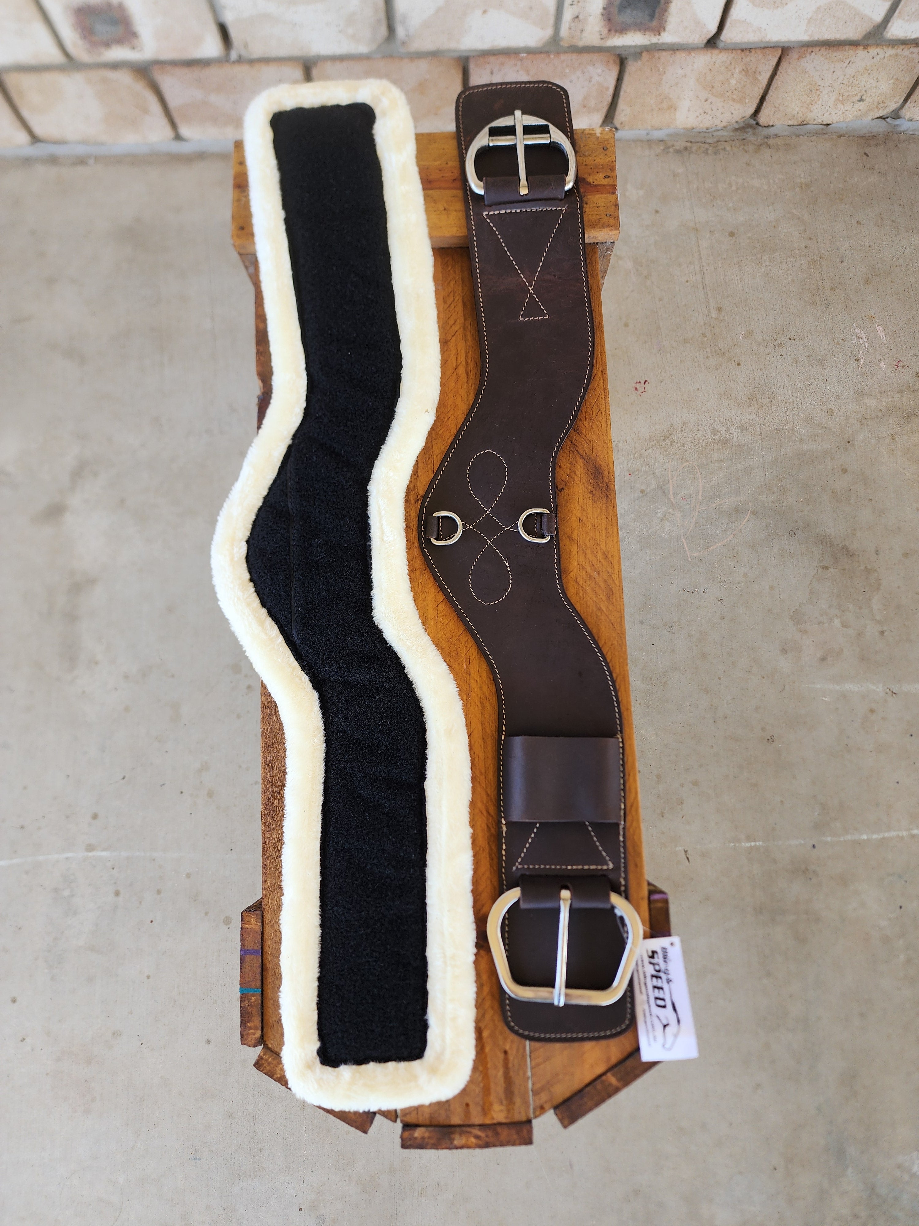 Shoulder Relief Girth with Removable Velcro Synthetic Wool Liner - Various Designs