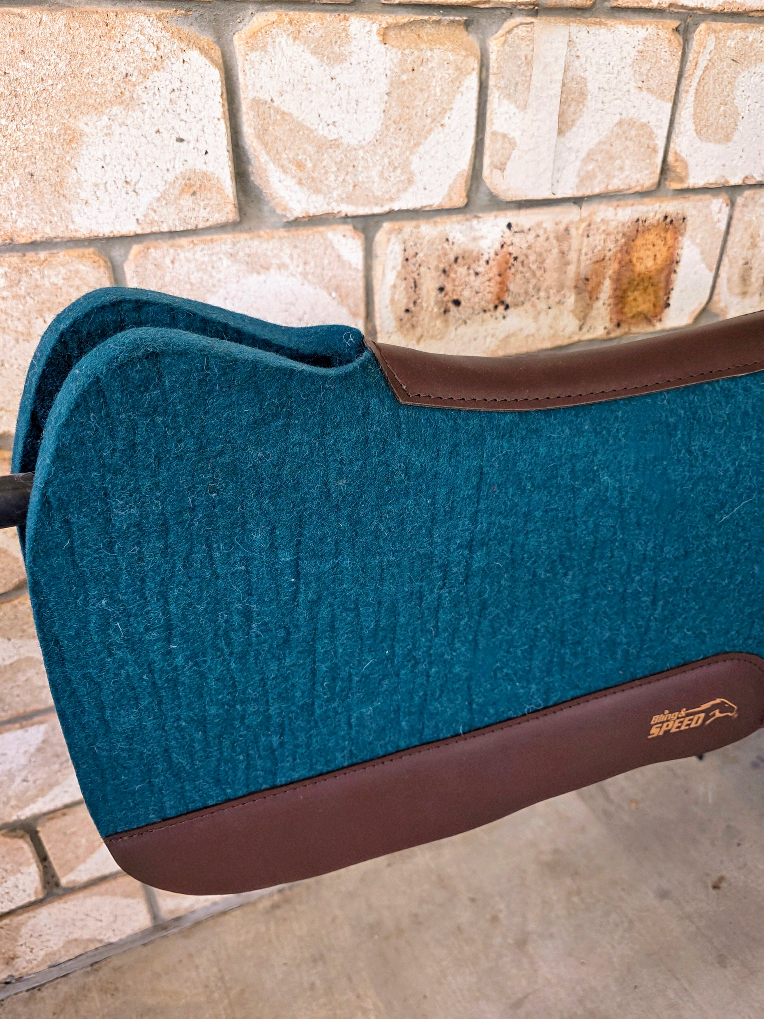 Full Wither Relief Merino Wool Felt Saddle Pad - Green