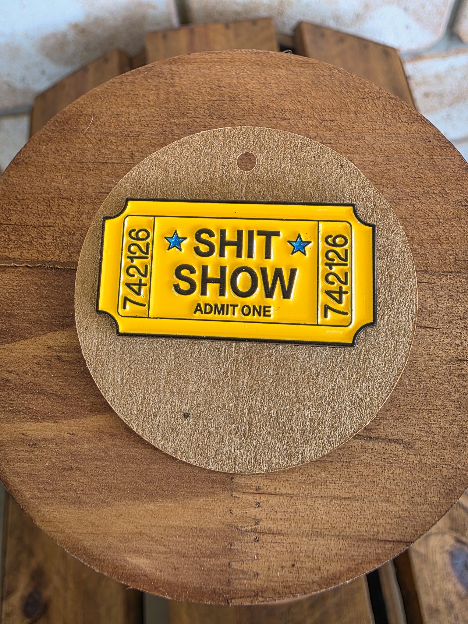 Sh*t Show Admission Ticket - Enamel Hat Pin