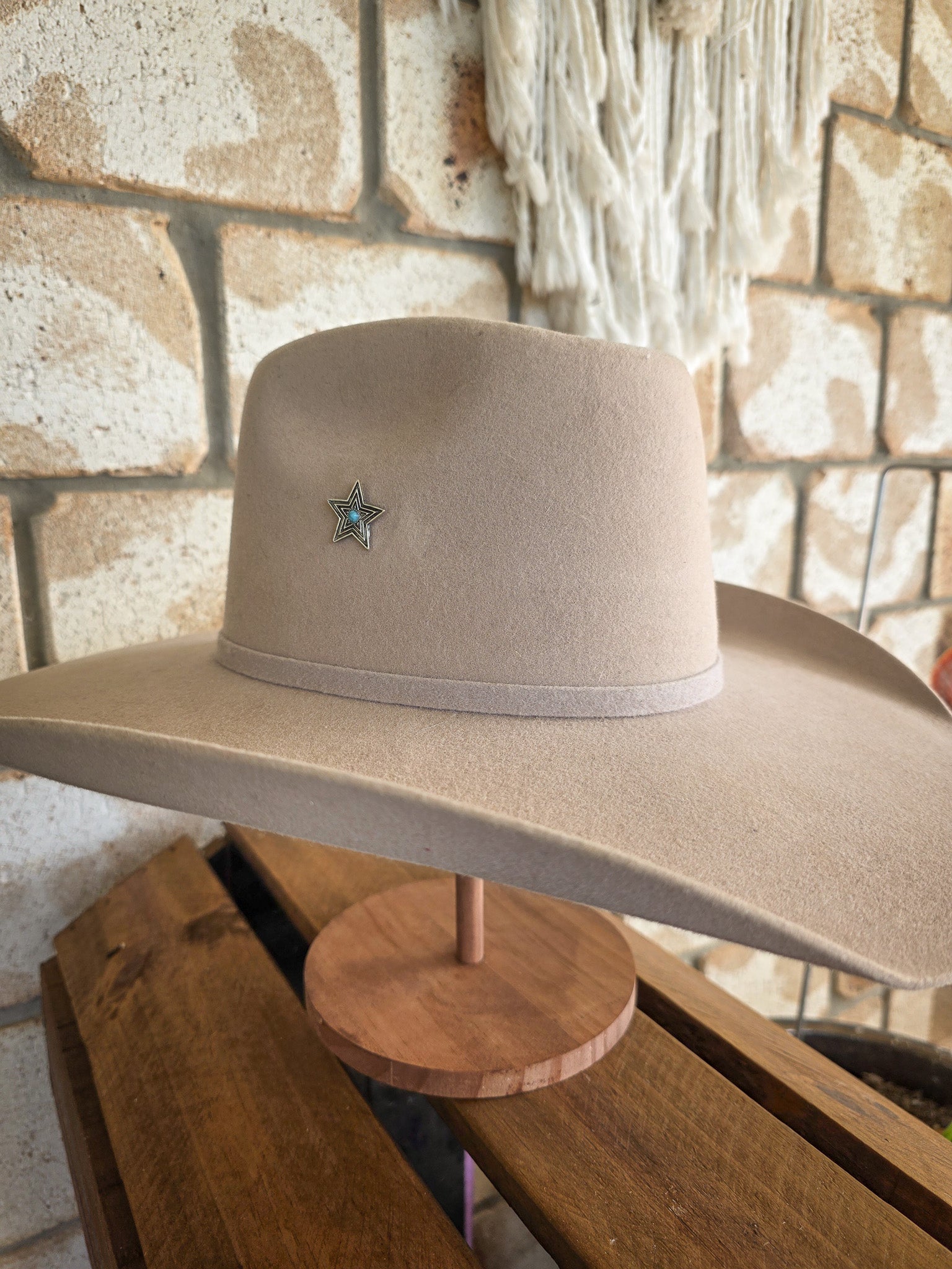 Desert Star & Turquoise Bolt - Enamel Hat Pin