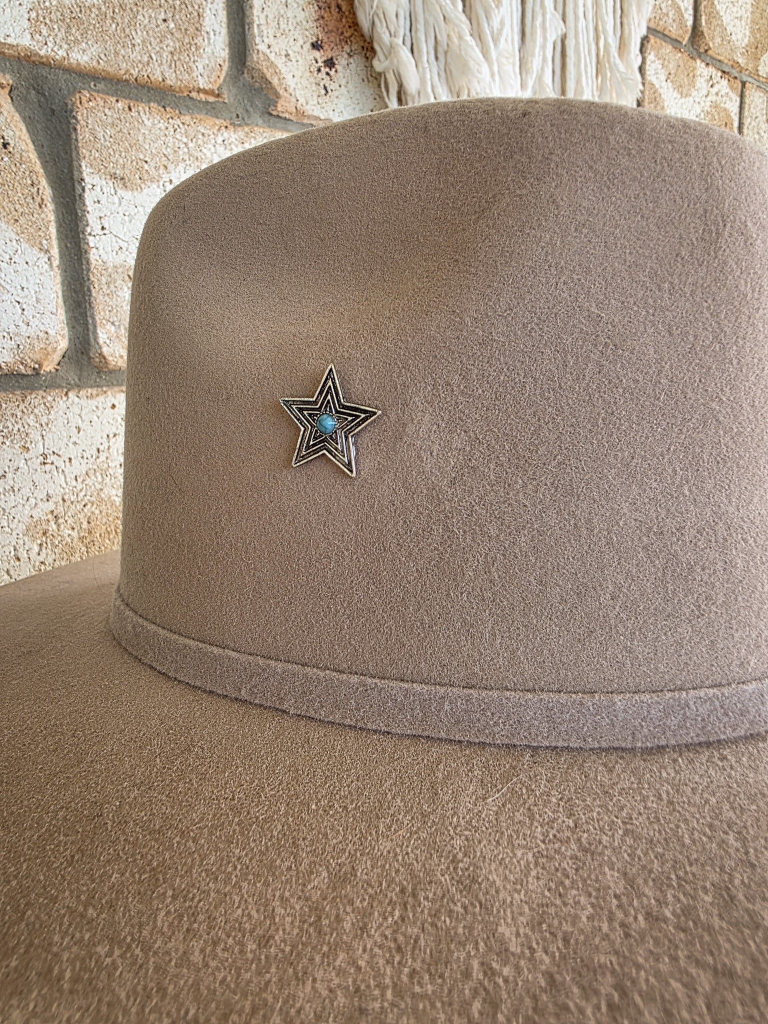 Desert Star & Turquoise Bolt - Enamel Hat Pin