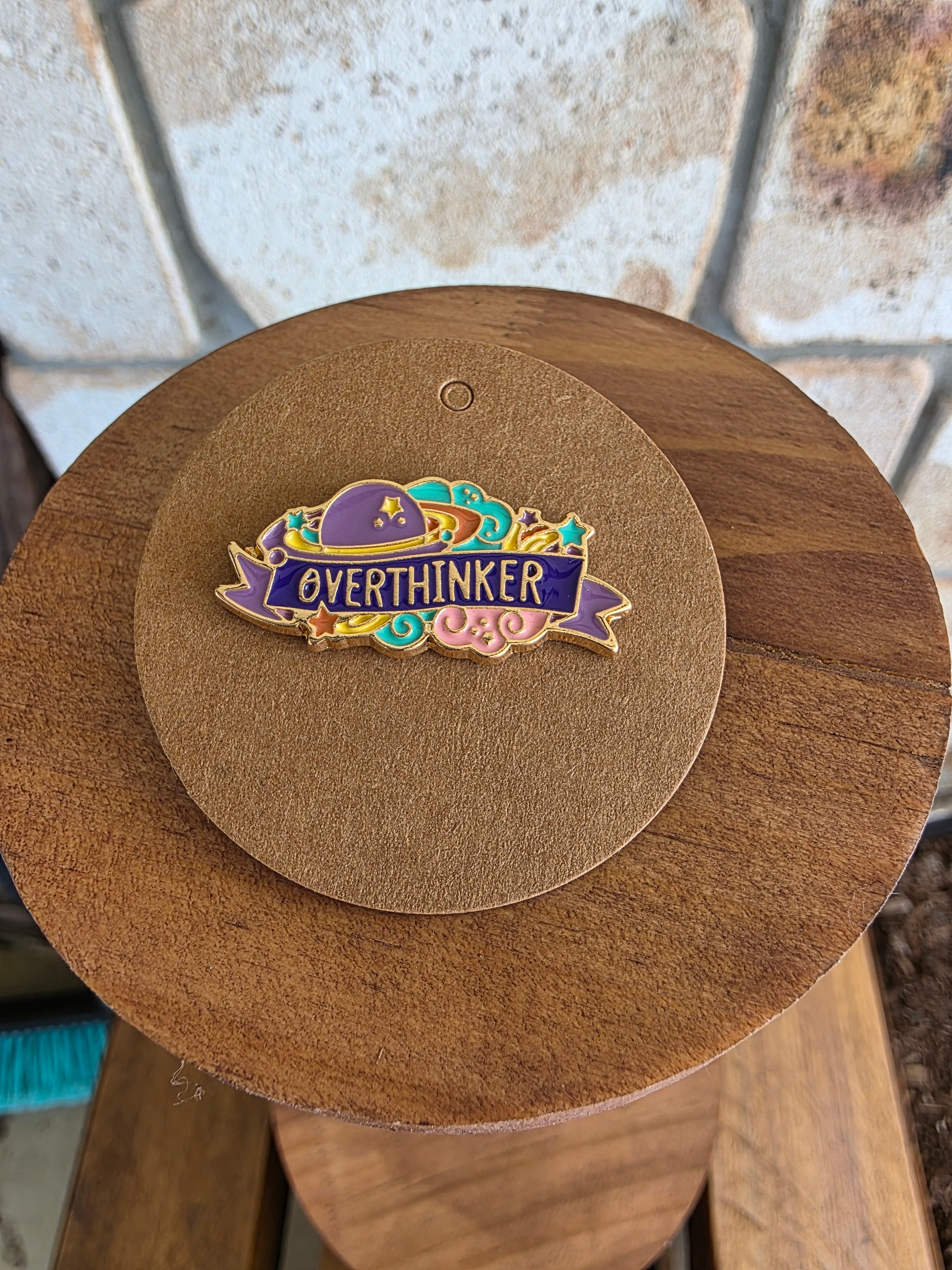 Overthinker - Enamel Hat Pin