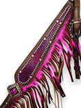 Load image into Gallery viewer, "Pink Reign" Bling Fringe Breast Collar Set