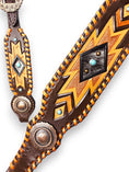 Load image into Gallery viewer, "Sunset Serape" Aztec Leather Tack Set