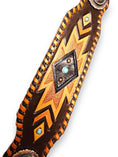 Load image into Gallery viewer, "Sunset Serape" Aztec Leather Tack Set