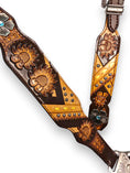 Load image into Gallery viewer, "Golden Mesa" Tooled Leather Floral Tack Set