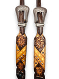Load image into Gallery viewer, "Golden Mesa" Tooled Leather Floral Tack Set
