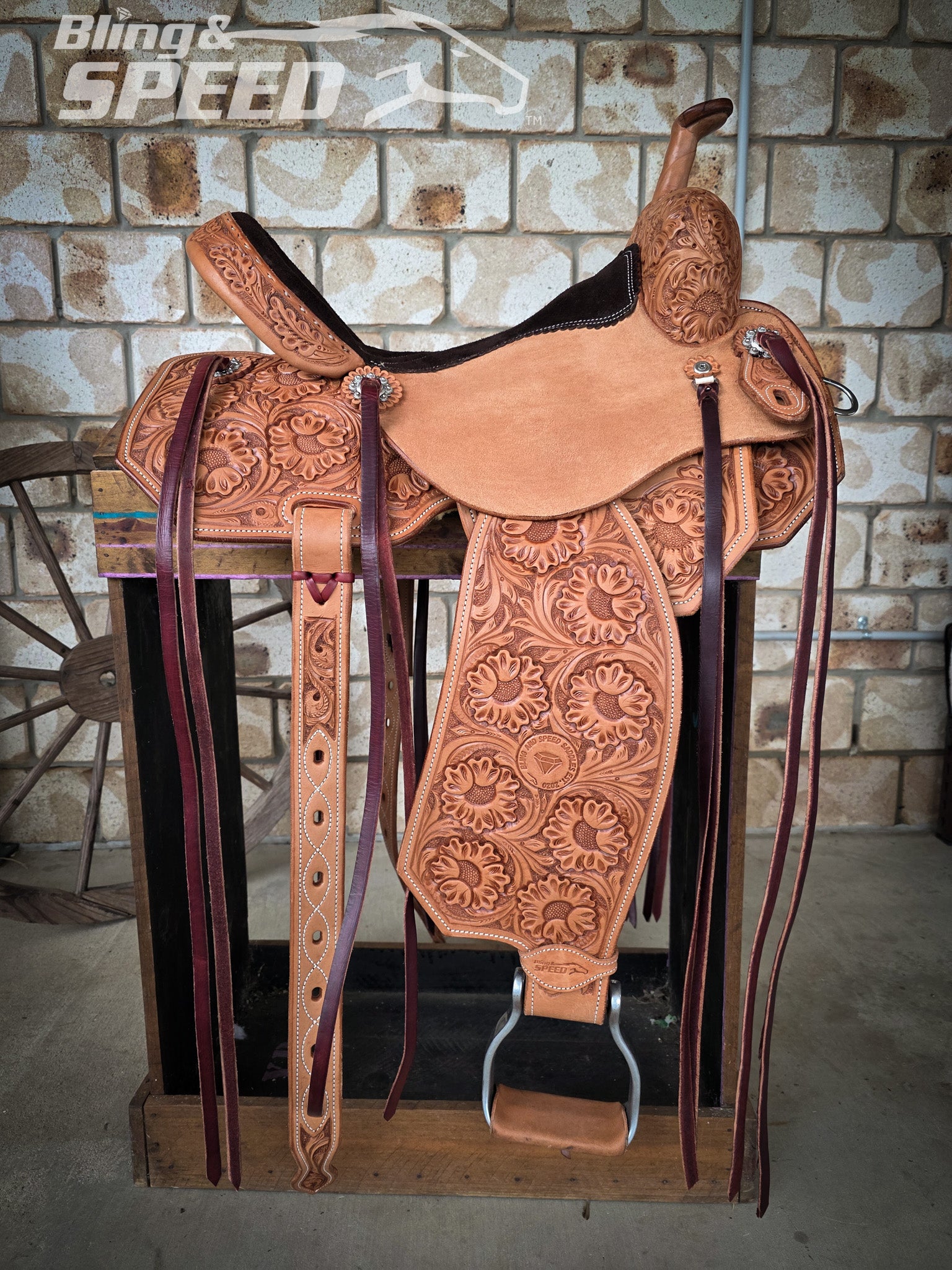 Leather Barrel Saddle - LBS16