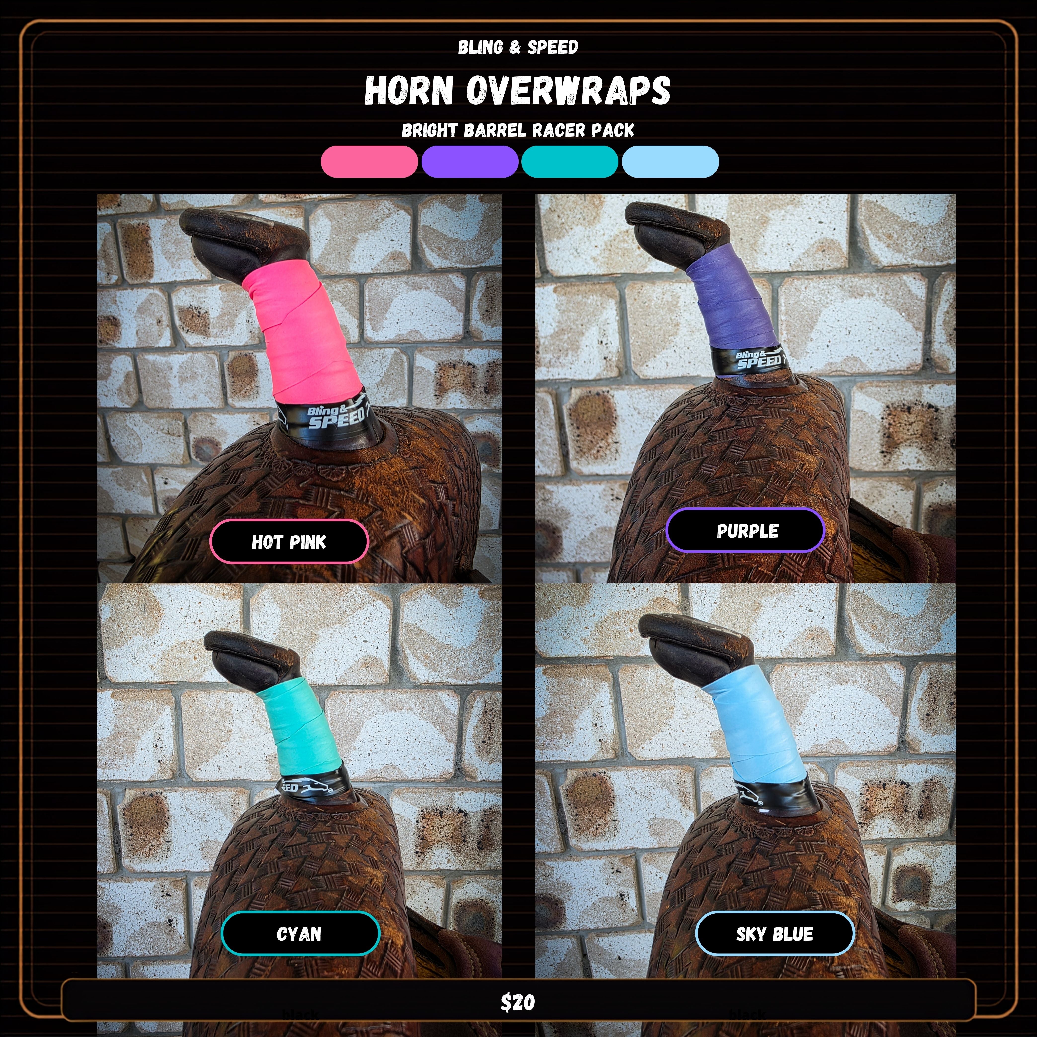 Horn Wrap 4-Pack - 16 Different Pack Options!
