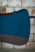Load image into Gallery viewer, Peacock Full Wither Relief - Round Skirt Merino Wool Barrel and Fender Saddle Pad