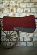 Load image into Gallery viewer, Full Wither Relief Merino Wool Felt Saddle Pad - Burgundy