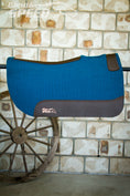 Load image into Gallery viewer, Standard Wither Relief - Round Skirt Merino Wool Barrel and Fender Saddle Pad - Peacock