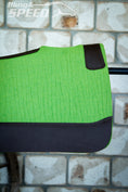Load image into Gallery viewer, Standard Wither Relief - Round Skirt Merino Wool Barrel and Fender Saddle Pad - Lime Green