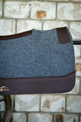 Load image into Gallery viewer, Standard Wither Relief - Round Skirt Merino Wool Barrel and Fender Saddle Pad - Charcoal