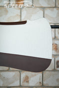 Load image into Gallery viewer, Cream Full Wither Relief - Round Skirt Merino Wool Barrel and Fender Saddle Pad