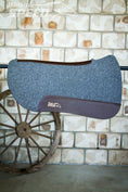 Load image into Gallery viewer, Charcoal Full Wither Relief - Round Skirt Merino Wool Barrel and Fender Saddle Pad