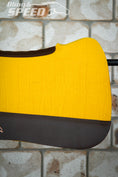 Load image into Gallery viewer, Yellow Standard Wither Relief - Round Skirt Merino Wool Barrel and Fender Saddle Pad
