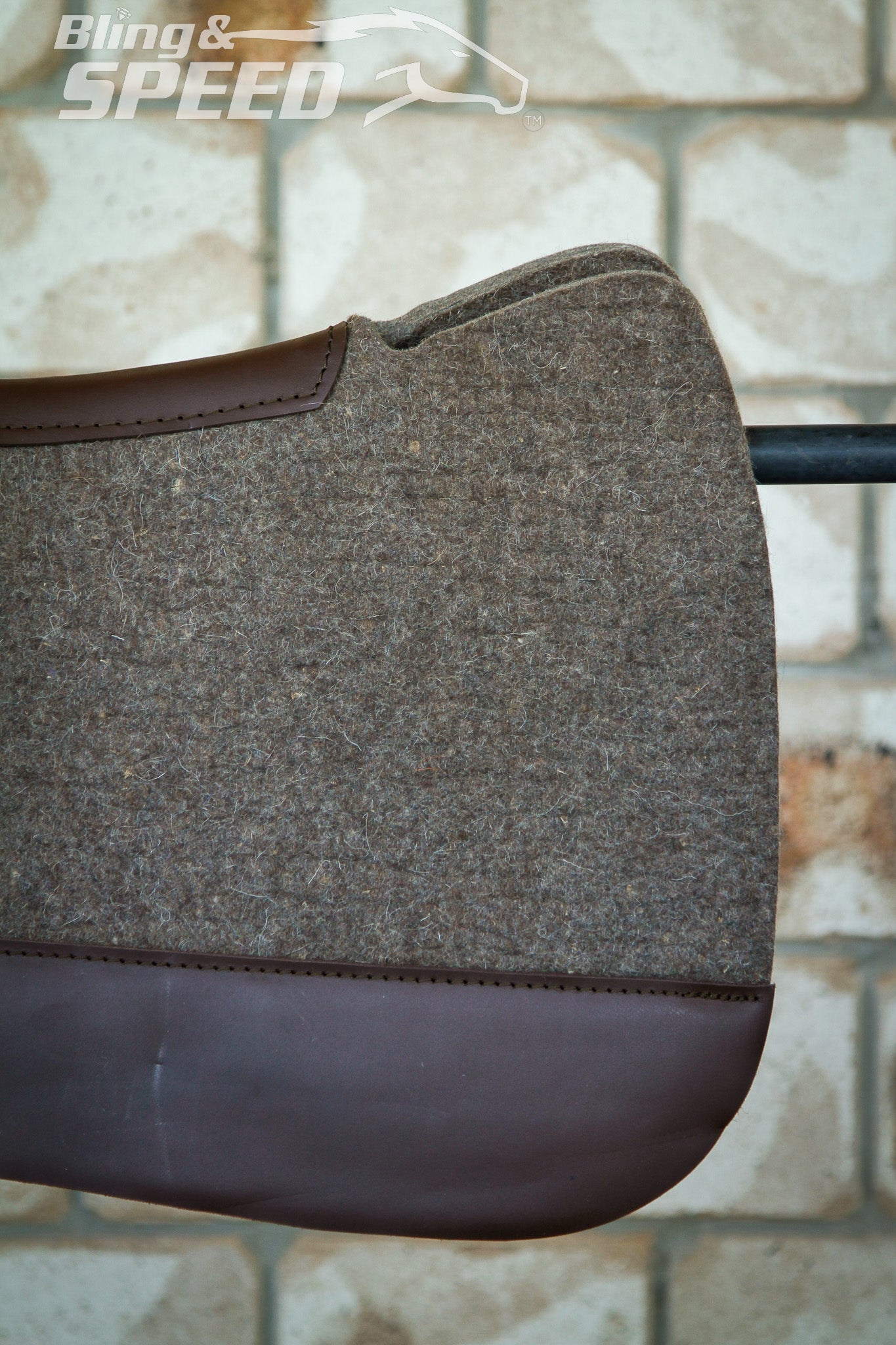 Gray Full Wither Relief - Round Skirt Merino Wool Barrel and Fender Saddle Pad