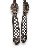 Load image into Gallery viewer, "Checkers & Chrome" Arena Edge Tack Set