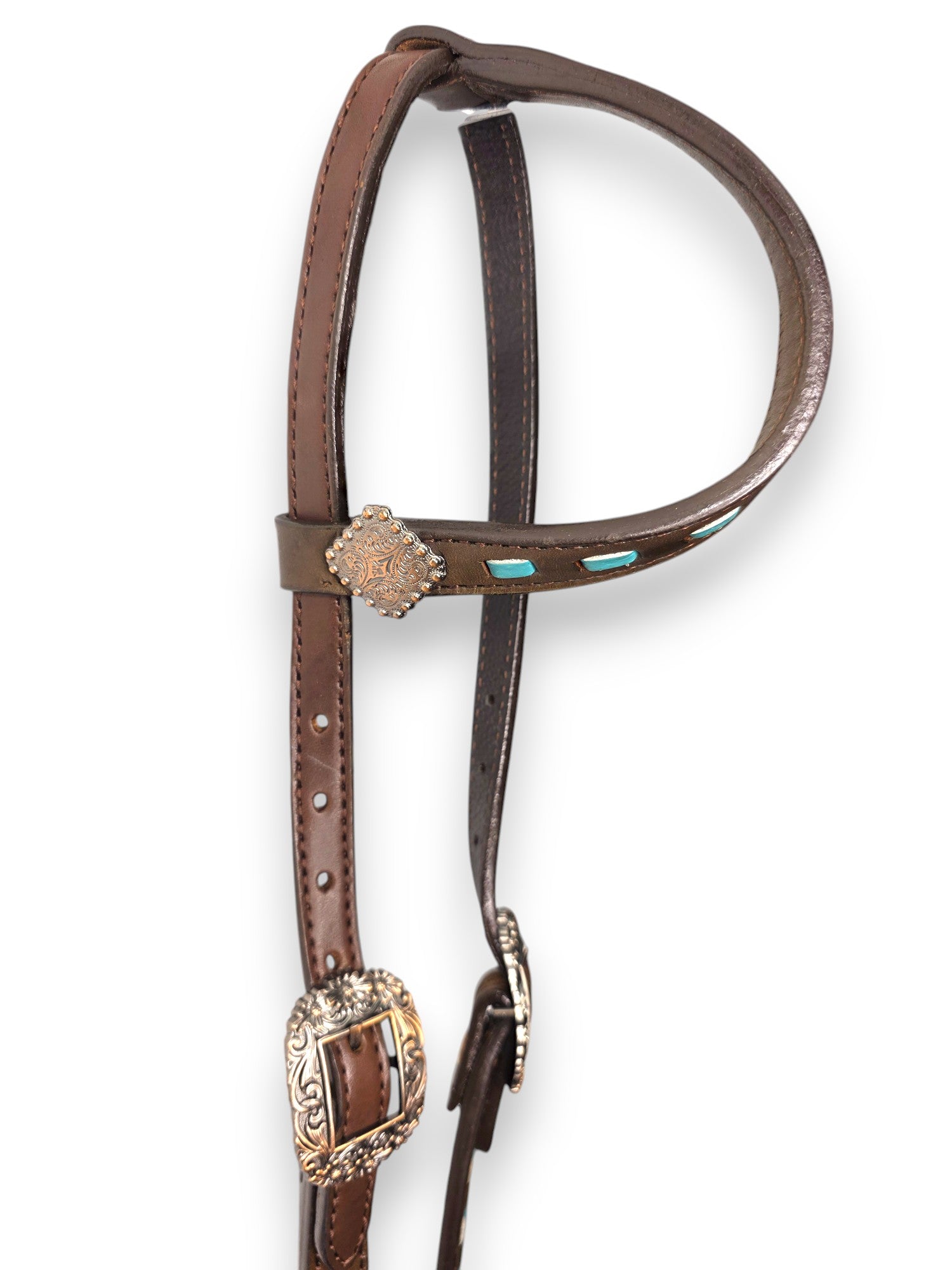 "Turquoise Trailblazer" Cross-Stitch Fringe Tack Set