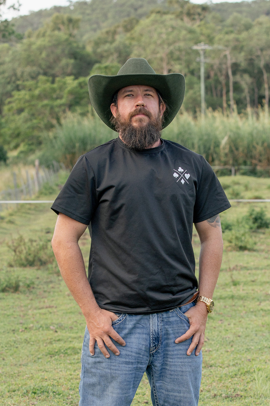 Desert Crown Felt Hat - Army Green