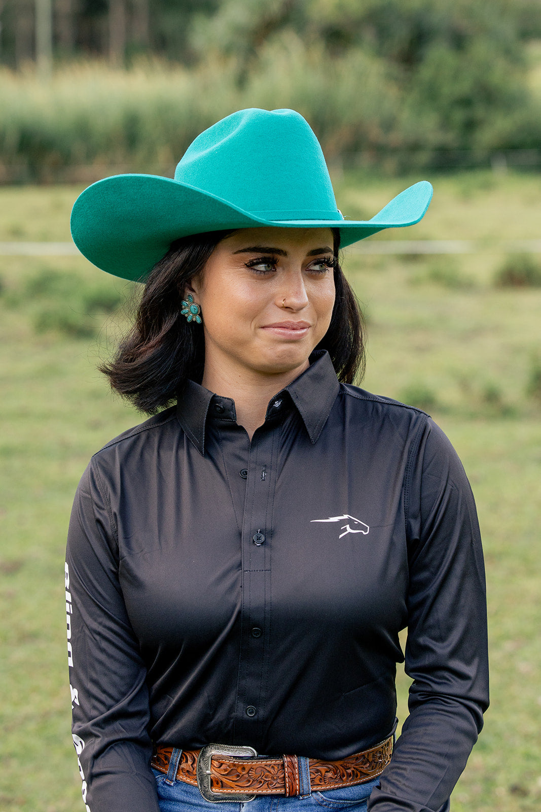 Desert Crown Felt Hat - Aqua
