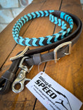 Load image into Gallery viewer, Bling and Speed Turquoise Laced Barrel Reins
