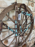Load image into Gallery viewer, Beaded Turquoise Dreams Breastcollar, Bridle and Wither strap Set