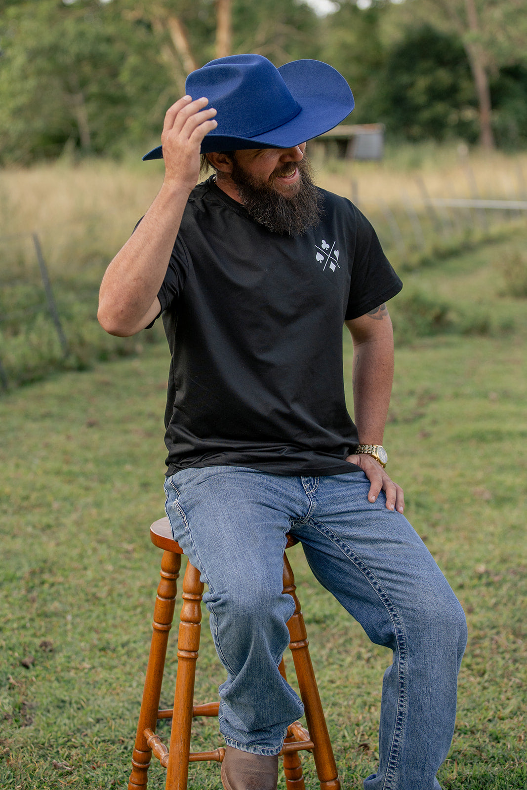 Desert Crown Felt Hat - Royal Blue