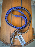 Load image into Gallery viewer, Laced Barrel Reins - Blue