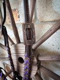 Load image into Gallery viewer, Metallic Purple Plait Breastcollar and Bridle Set