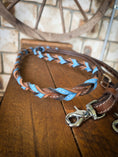 Load image into Gallery viewer, Twisted Bloodknot Barrel Reins - Sky Blue