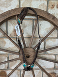 Load image into Gallery viewer, One Ear Plait Bridle with Crushed Stone Concho