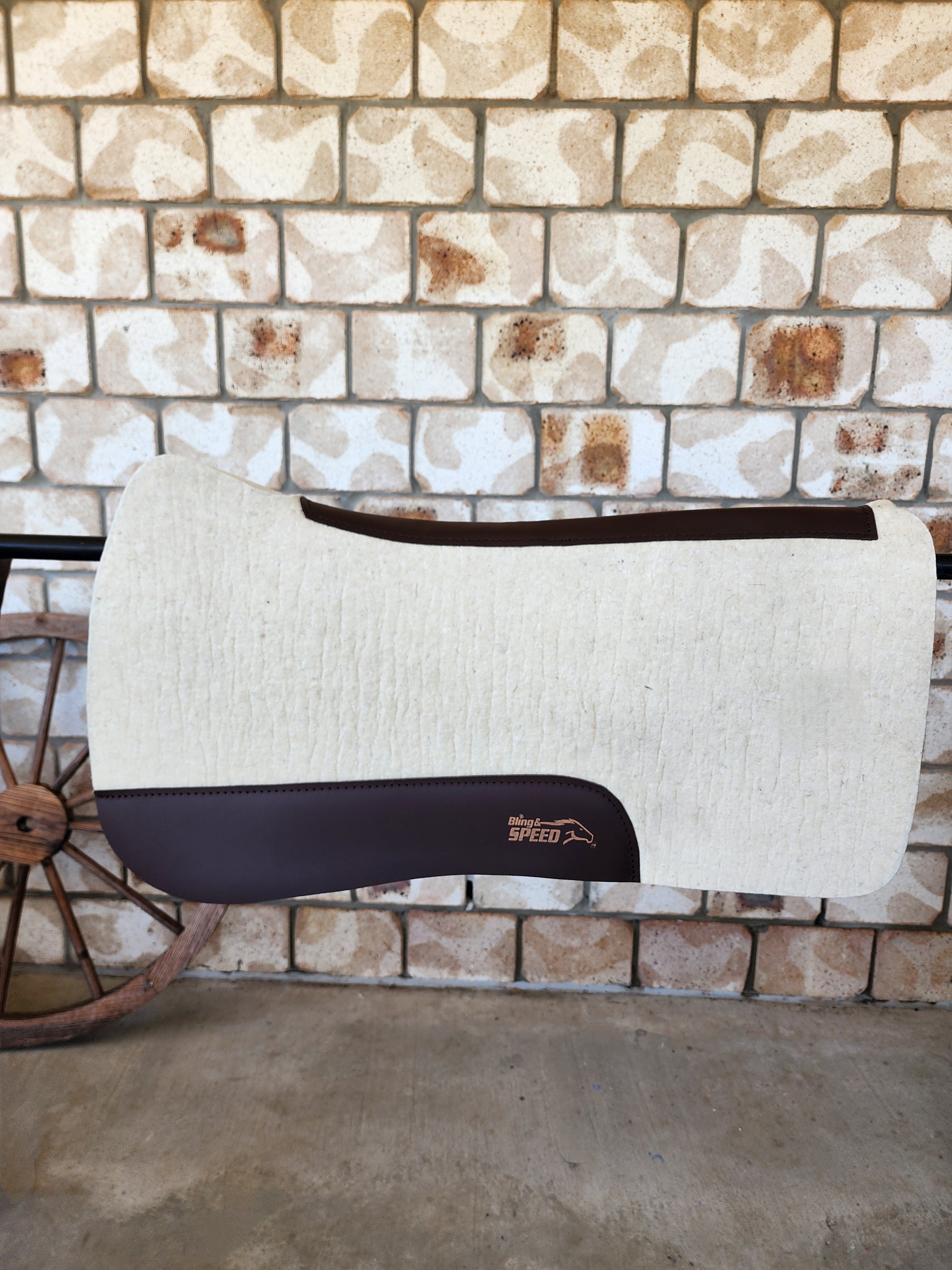 Full Wither Relief Merino Wool Felt Saddle Pad - Cream