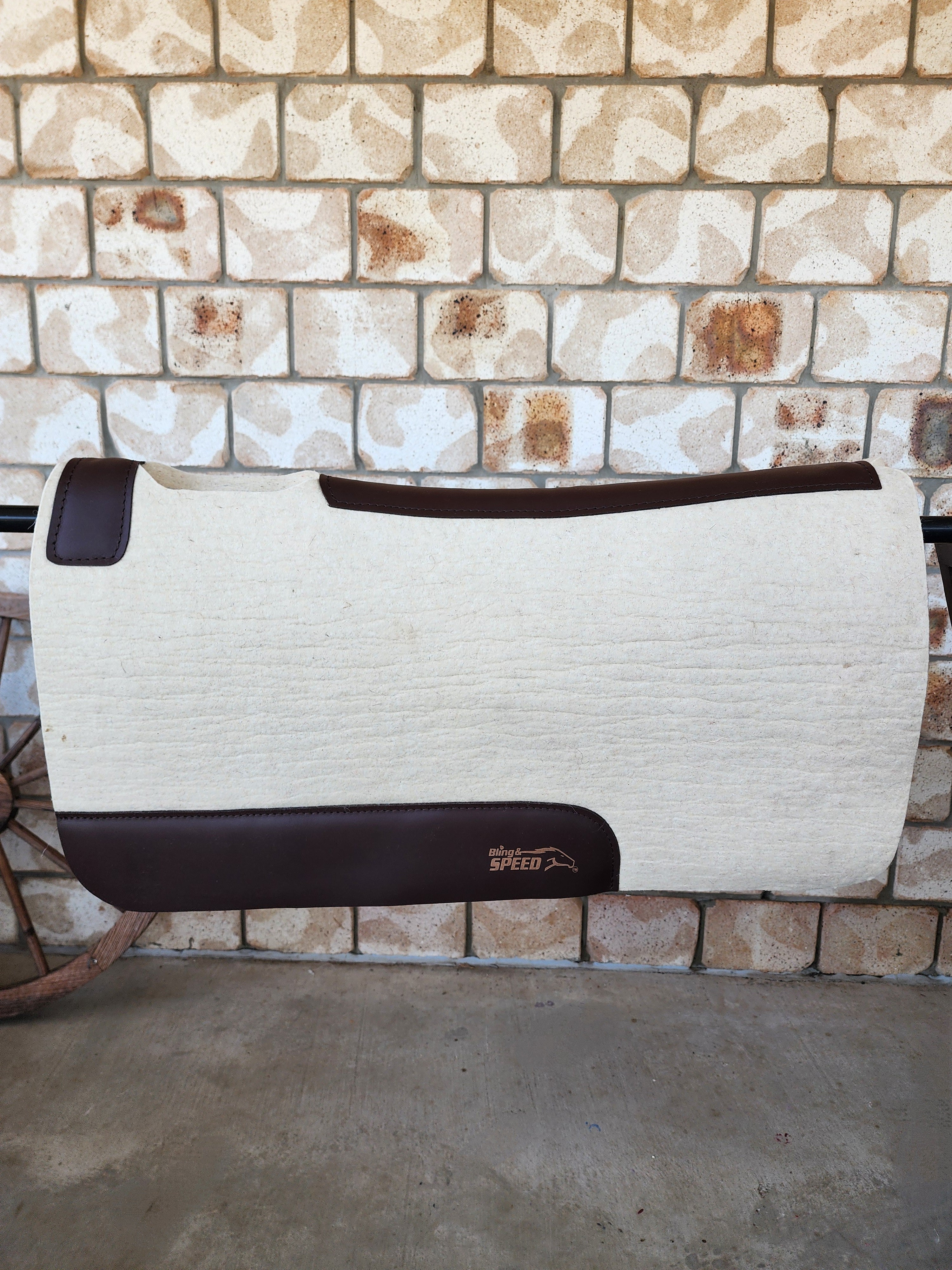 Standard Wither Relief - The Barrel Racer Merino Wool Felt Saddle Pad - Cream