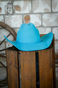 Load image into Gallery viewer, Desert Crown Felt Hat - Turquoise