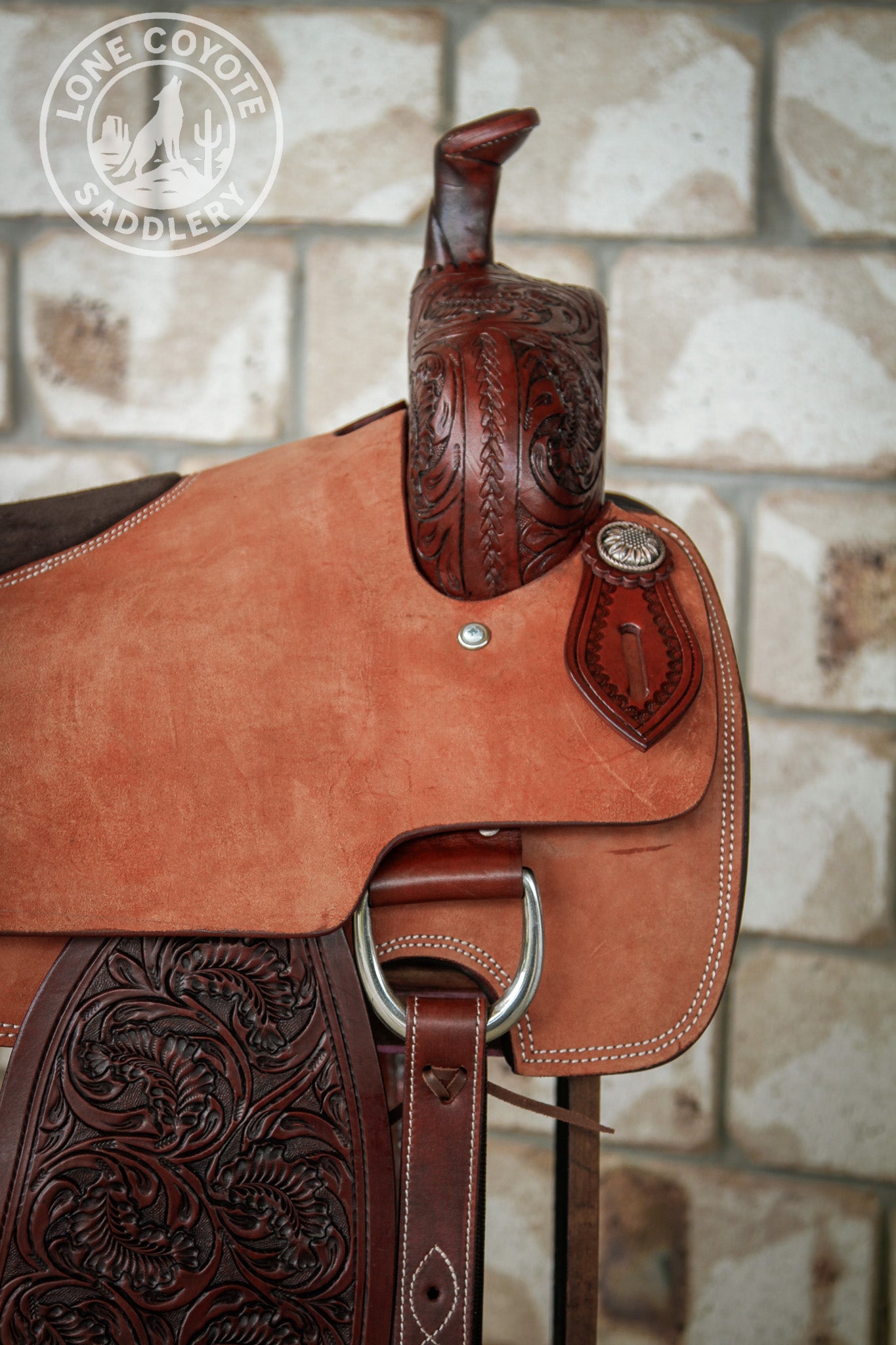 Lone Coyote Fully Mounted Roping Saddle Package - 14.5"