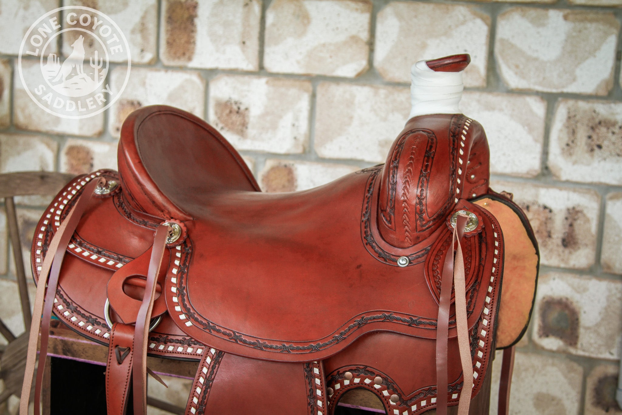 Lone Coyote Fully Mounted Ranch Saddle Set – 15"