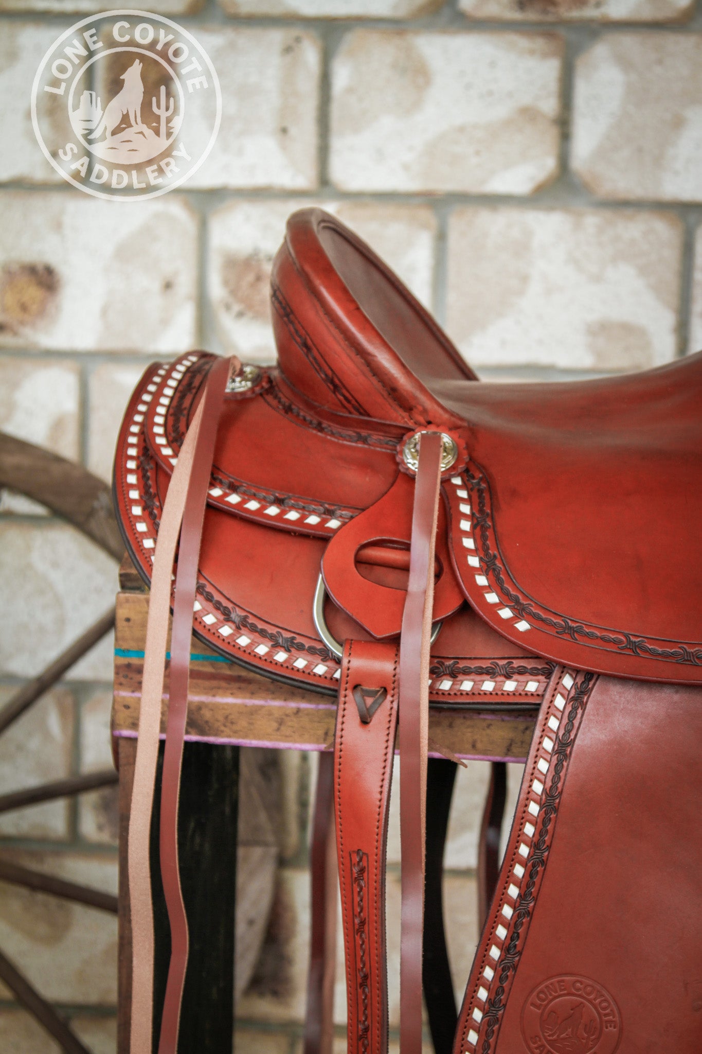 Lone Coyote Fully Mounted Ranch Saddle Set – 15"