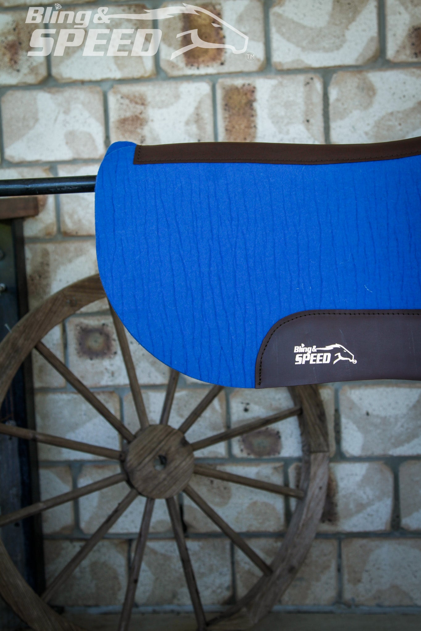 Royal Blue Full Wither Relief - Round Skirt Merino Wool Barrel and Fender Saddle Pad