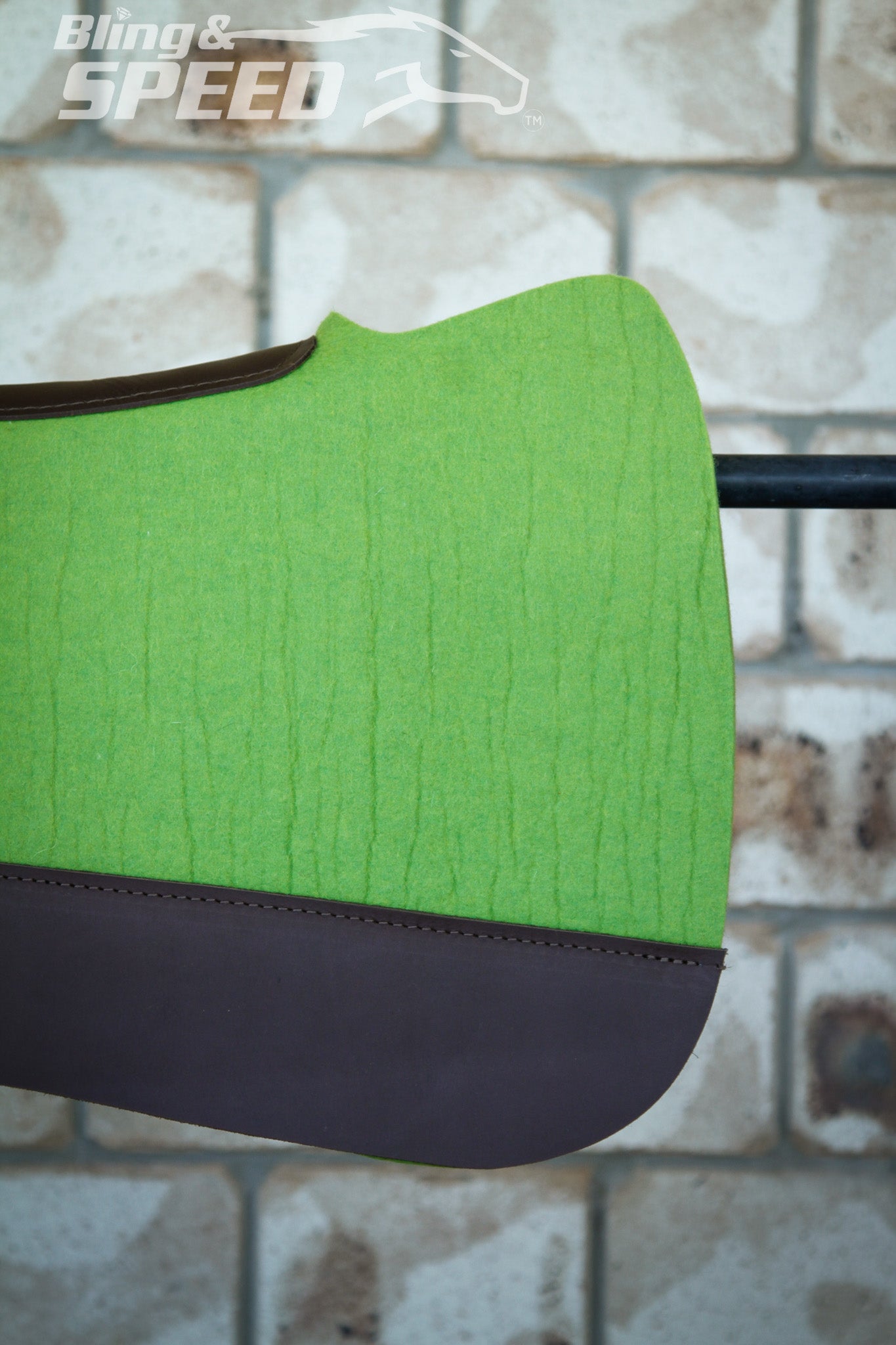 Full Wither Relief Merino Wool Felt Saddle Pad - Lime Green