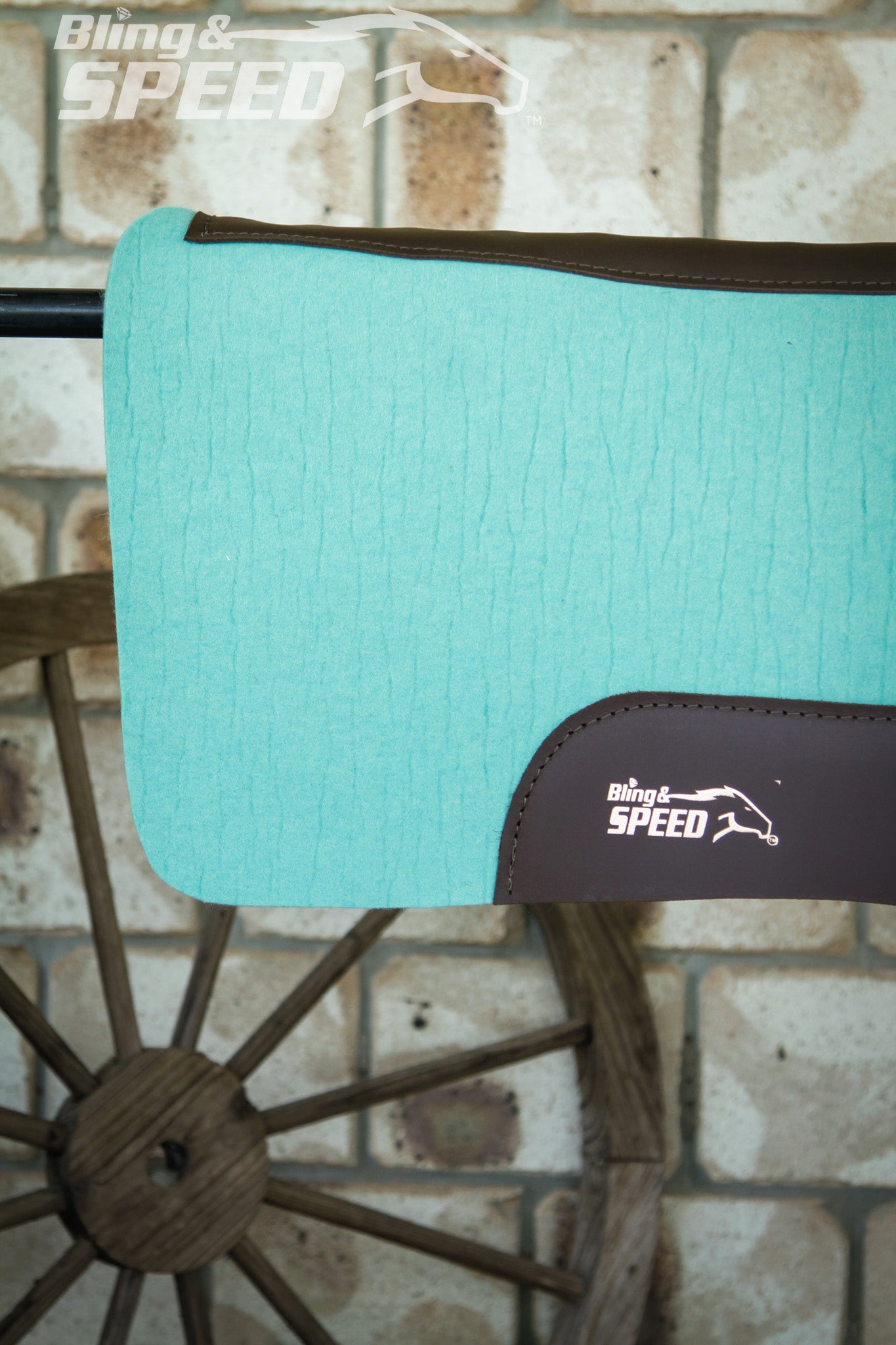 Full Wither Relief Merino Wool Felt Saddle Pad - Mint