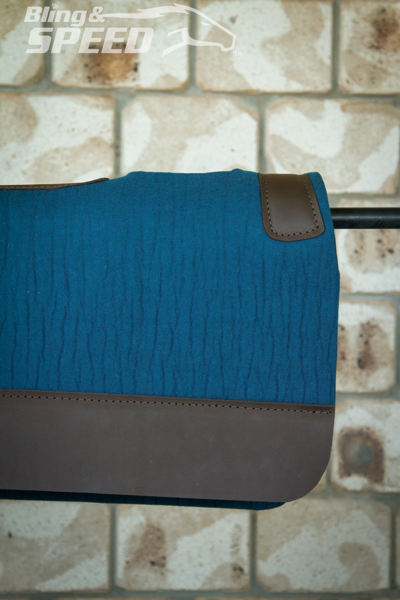 Standard Wither Relief - The Barrel Racer Merino Wool Felt Saddle Pad - Peacock
