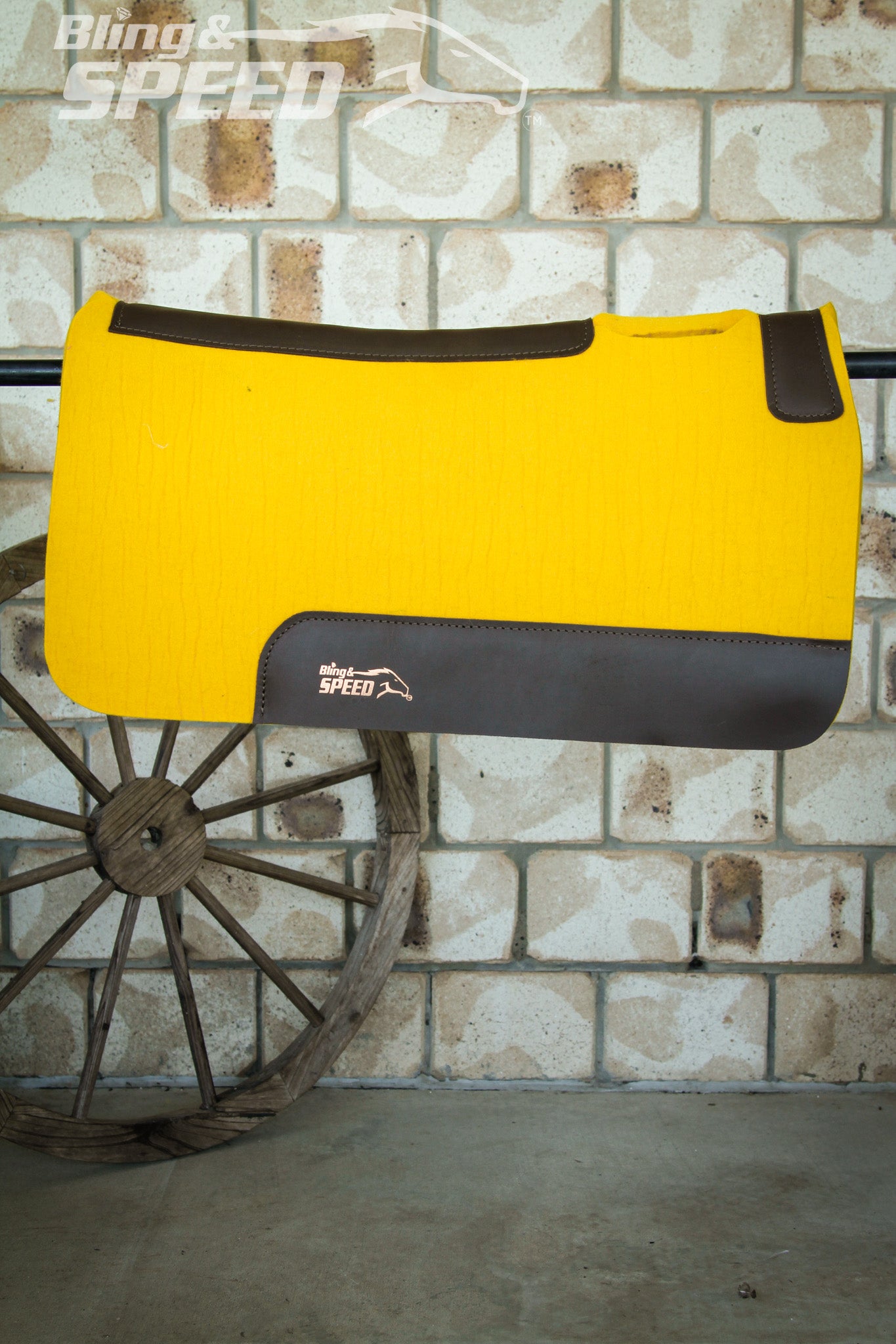 Standard Wither Relief - The Barrel Racer Merino Wool Felt Saddle Pad - Yellow